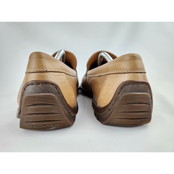 Mens Ecco Tan Brown Genuine Handsewn Leather Driving Moccasins Loafers 46 Sz 12‎ - Picture 7 of 16